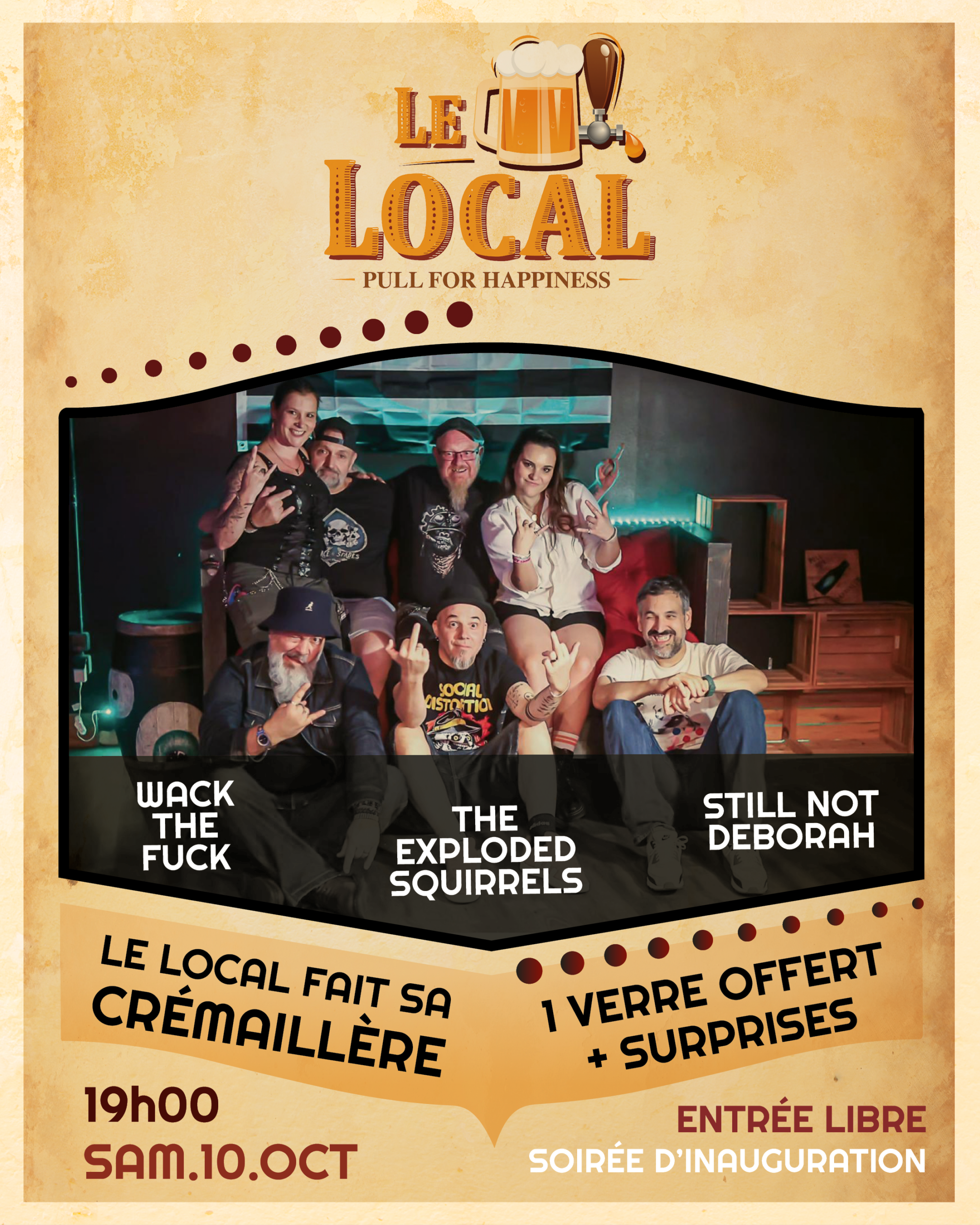 Still Not Deborah + Wack The Fuck + The Exploded Squirrels (soirée d'inauguration du Local)